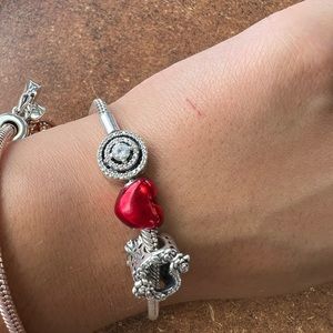 Pandora bracelet and ring bundle/lot